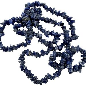 Vintage Blue Sodalite Long Beaded Necklace 34”